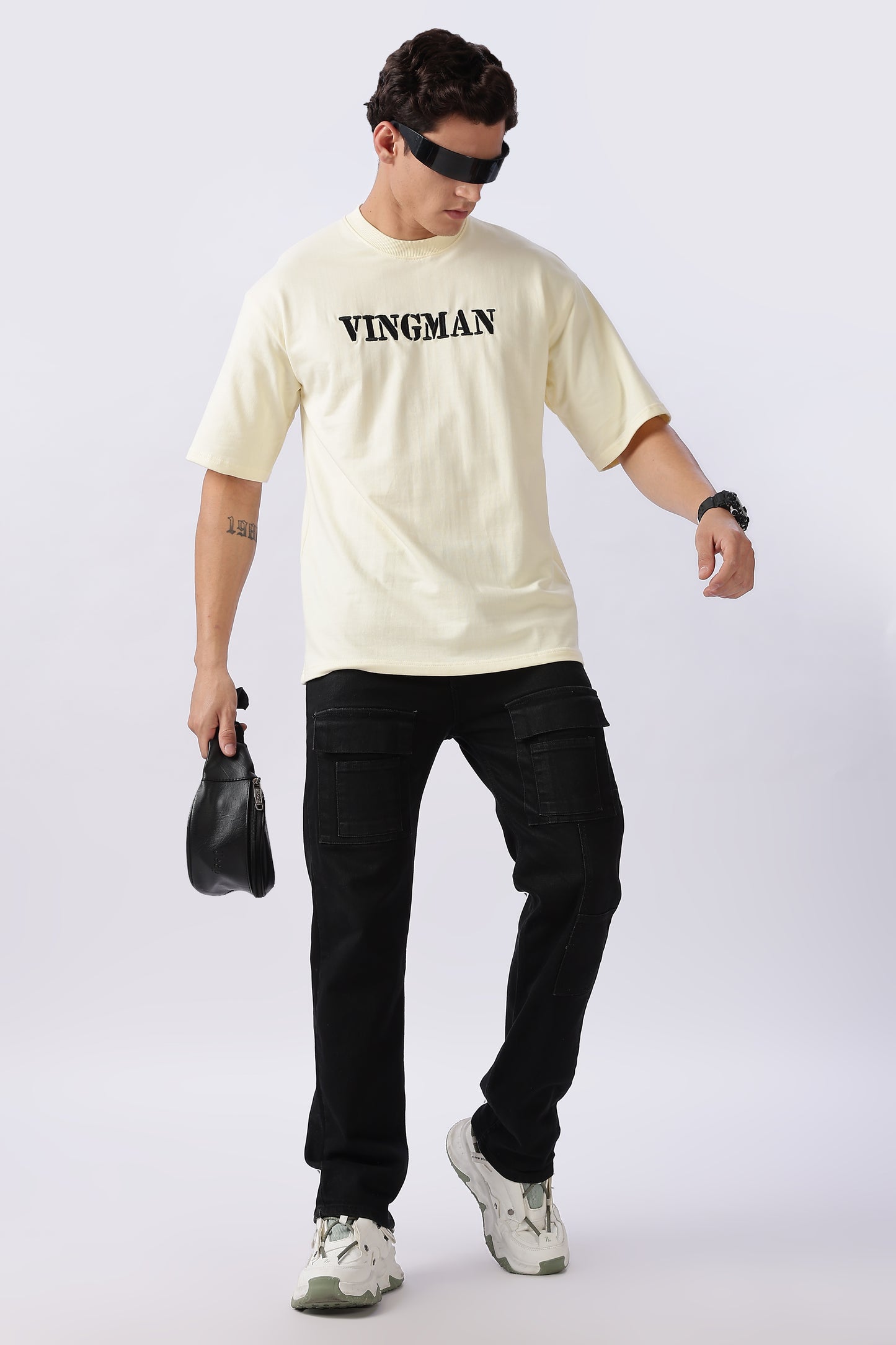 Vingman Beige Tee – Premium French Terry Cotton (240 GSM)