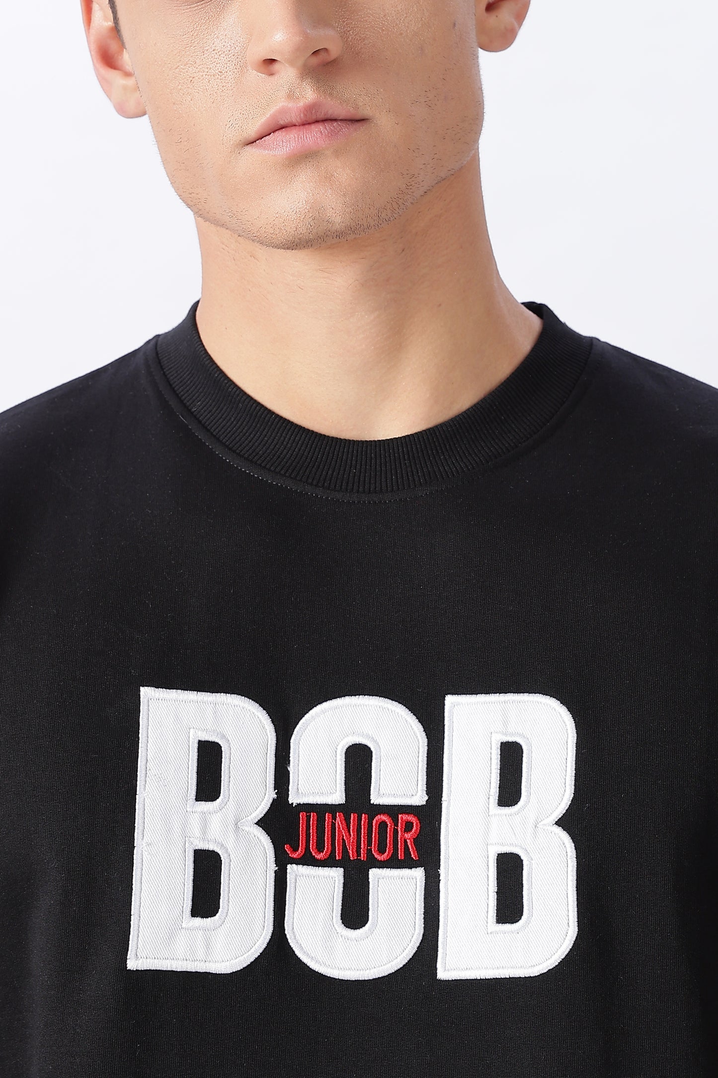 Vingman Solid Black Tee – Premium French Terry Cotton (240 GSM)