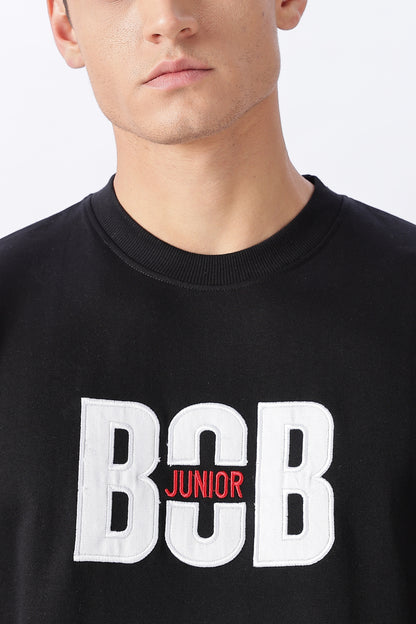 Vingman Solid Black Tee – Premium French Terry Cotton (240 GSM)