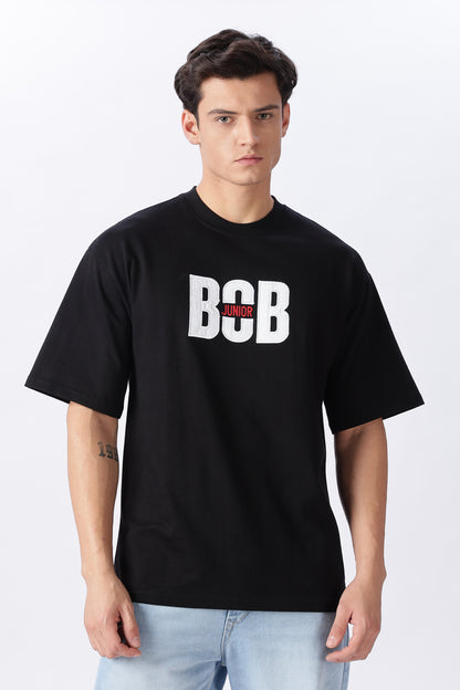 Vingman Solid Black Tee – Premium French Terry Cotton (240 GSM)