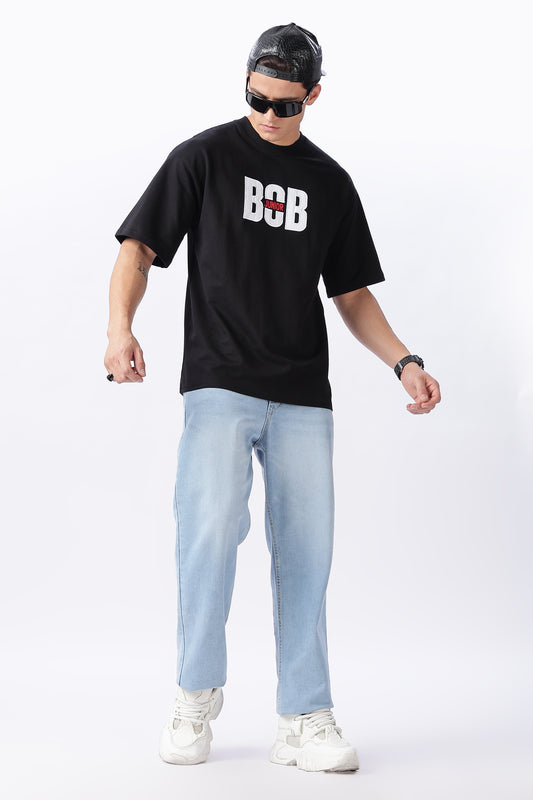 Vingman Solid Black Tee – Premium French Terry Cotton (240 GSM)
