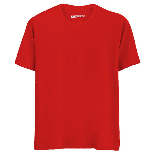 Vingman Solid Red Tee – Premium French Terry Cotton (240 GSM)